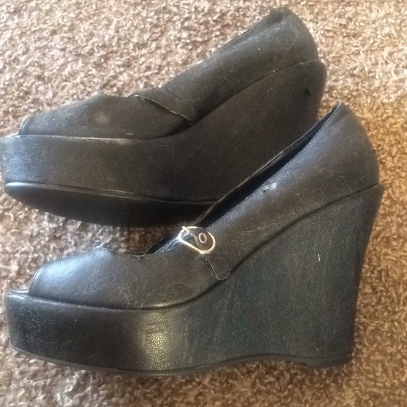 Peep toe Maryjane Wedges - Picture 5 of 6